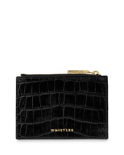 Whistles Whistles Croc Embossed Leather Coin Purse