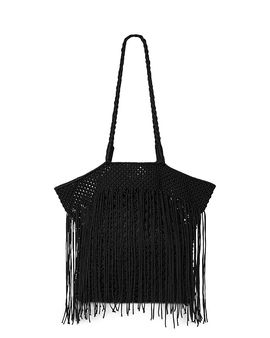 Whistles Whistles Crochet Fringe Bag