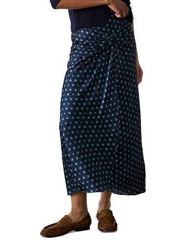 Whistles Whistles Diamond Geo print Twist Midi Skirt