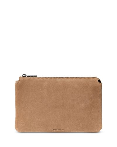 Whistles Whistles Elita Suede Pouch Clutch