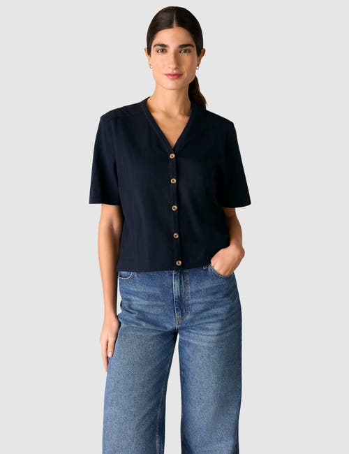 Whistles Whistles Ella V-Neck Button Through Top