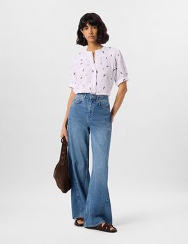 Whistles Whistles Embroidered Cotton Frill Top