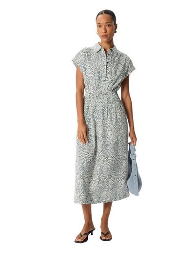 Whistles Whistles Flecked Animal Collared Dress