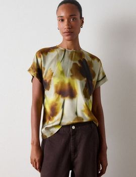 Whistles Whistles Floral Stem Viscose Blouse