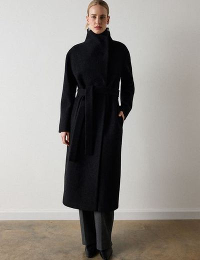 Whistles Whistles Funnel Belted Wrap Coat