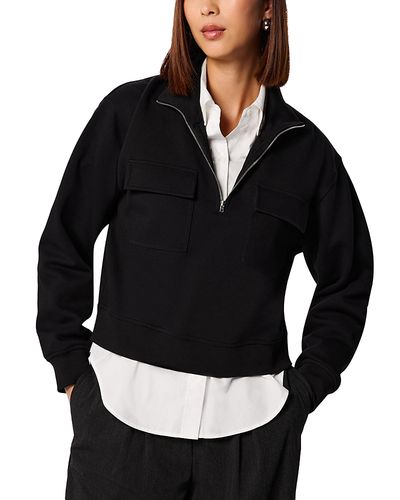 Whistles Whistles Funnel Quarter Zip Sweater
