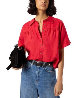Whistles Whistles Gathered Linen Shirt