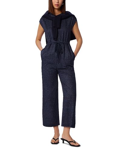 Whistles Whistles Grid Print Sleeveless Jumpsuit