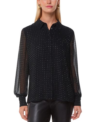 Whistles Whistles Hot Fix Sheer Shirt