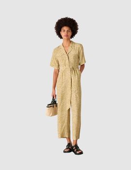 Whistles Whistles Kelly Tiger Flame Cropped Jumpsuit