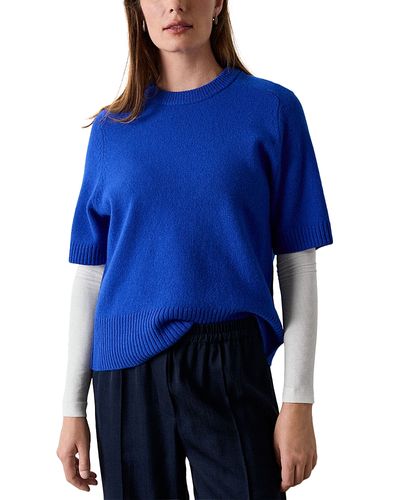 Whistles Whistles Knitted Wool Round Neck Tee