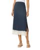 Whistles Whistles Lace Hem Satin Midi Skirt - 1