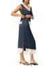 Whistles Whistles Lace Hem Satin Midi Skirt - 2