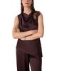 Whistles Whistles Lace Trim Asymmetrical Satin Top - 4