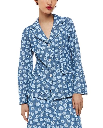 Whistles Whistles Limited Edition Graphic Daisy Denim Blazer