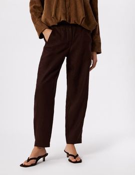 Whistles Whistles Linen Barrel Leg Trouser