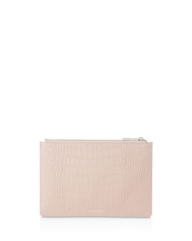 Whistles Whistles Matte Croc-Embossed Small Leather Clutch