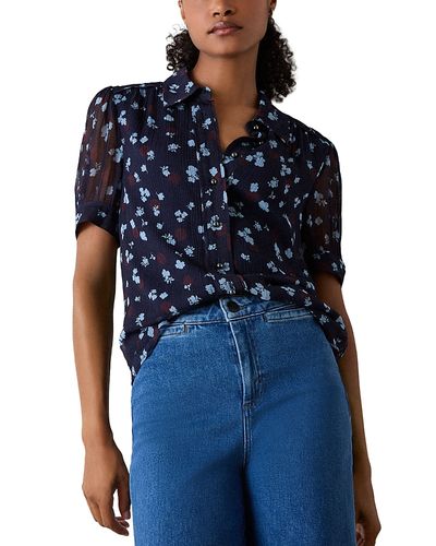Whistles Whistles Mixed Dot Flower Print Shirt