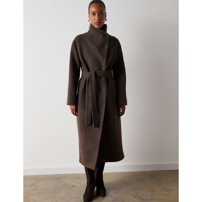 Whistles Whistles Morgan Wool Funnel Neck Wrap Coat