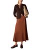 Whistles Whistles Panel Waist Satin Midi Skirt - 2