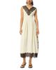 Whistles Whistles Petite Lace V Neck Spot Midi Dress - 2