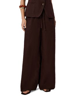 Whistles Whistles Petites Wide Leg Linen Trousers