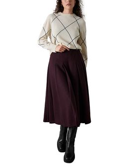 Whistles Whistles Pleated Kilt Midi Skirt