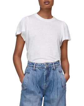 Whistles Whistles Puff Sleeve Linen Tee