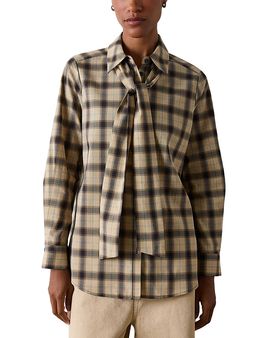 Whistles Whistles Removable Scarf Long Sleeve Shirt