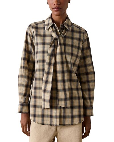 Whistles Whistles Removable Scarf Long Sleeve Shirt