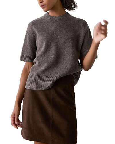 Whistles Whistles Round Neck Wool Knitted Tee