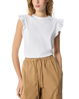 Whistles Whistles Ruffled Sleeve Broderie Top