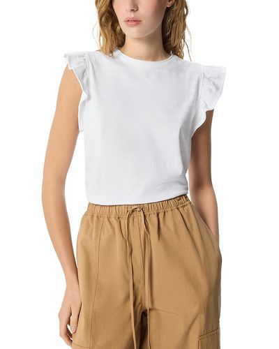 Whistles Whistles Ruffled Sleeve Broderie Top