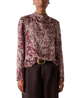 Whistles Whistles Satin High Neck Top
