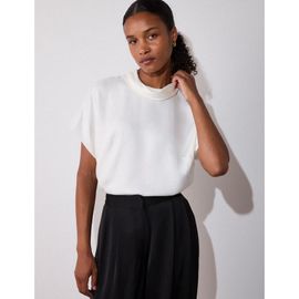 Whistles Whistles Seam Detail Funnel Neck Blouse