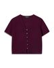 Whistles Whistles Short Sleeve Button Front Knit Top - 5