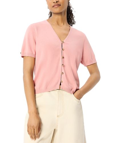 Whistles Whistles Short Sleeve Button Front Top