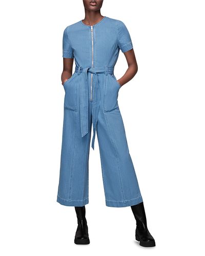 Whistles Whistles Short Sleeve Denim Jumpsuit