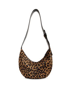 Whistles Whistles Sia Curved Calf Hair Shoulder Bag