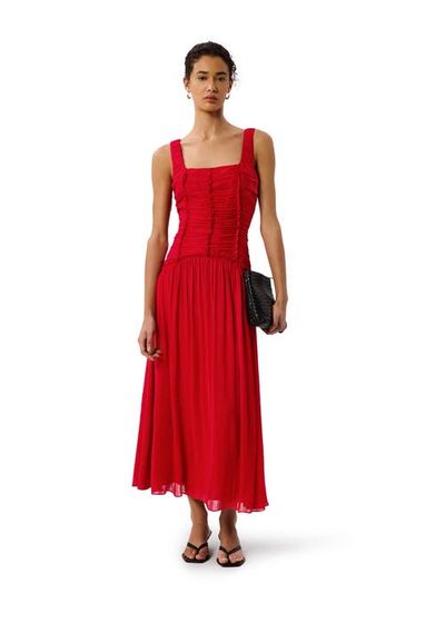 Whistles Whistles Square Neck Wide Strap Maxi Dress