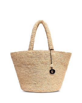 Whistles Whistles Straw & Charm Tote