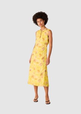 Whistles Whistles Sunshine Floral Textured Midi Dress