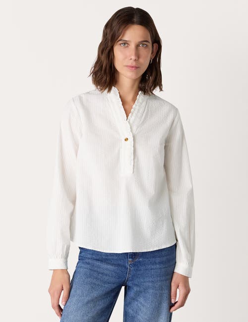 Whistles Whistles Textured Frill Shirt