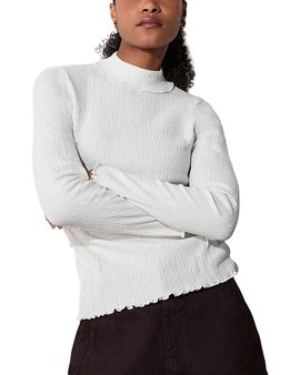 Whistles Whistles Textured Long Sleeve Top