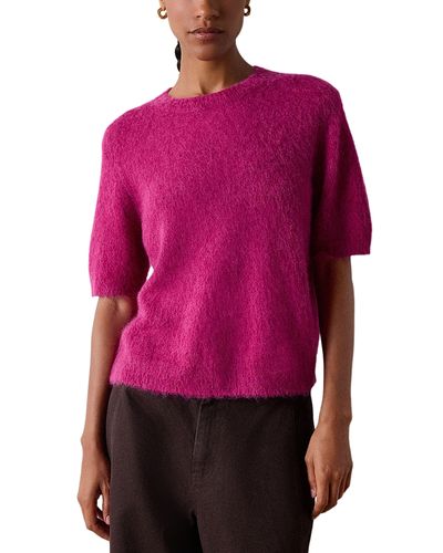 Whistles Whistles Textured Sweater Tee