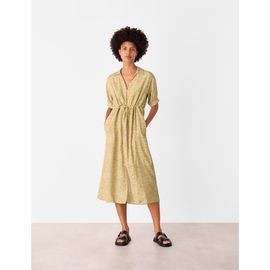 Whistles Whistles Tiger Flame Short Sleeve Midi Dress