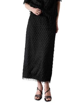 Whistles Whistles Tufted Column Midi Skirt