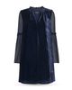 Whistles Whistles Velvet Sheer Sleeve Dress - 5