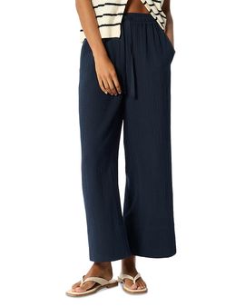 Whistles Whistles Wide Crop Cheesecloth Pants