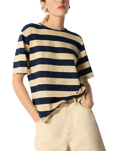 Whistles Whistles Wide Striped Cotton Tee